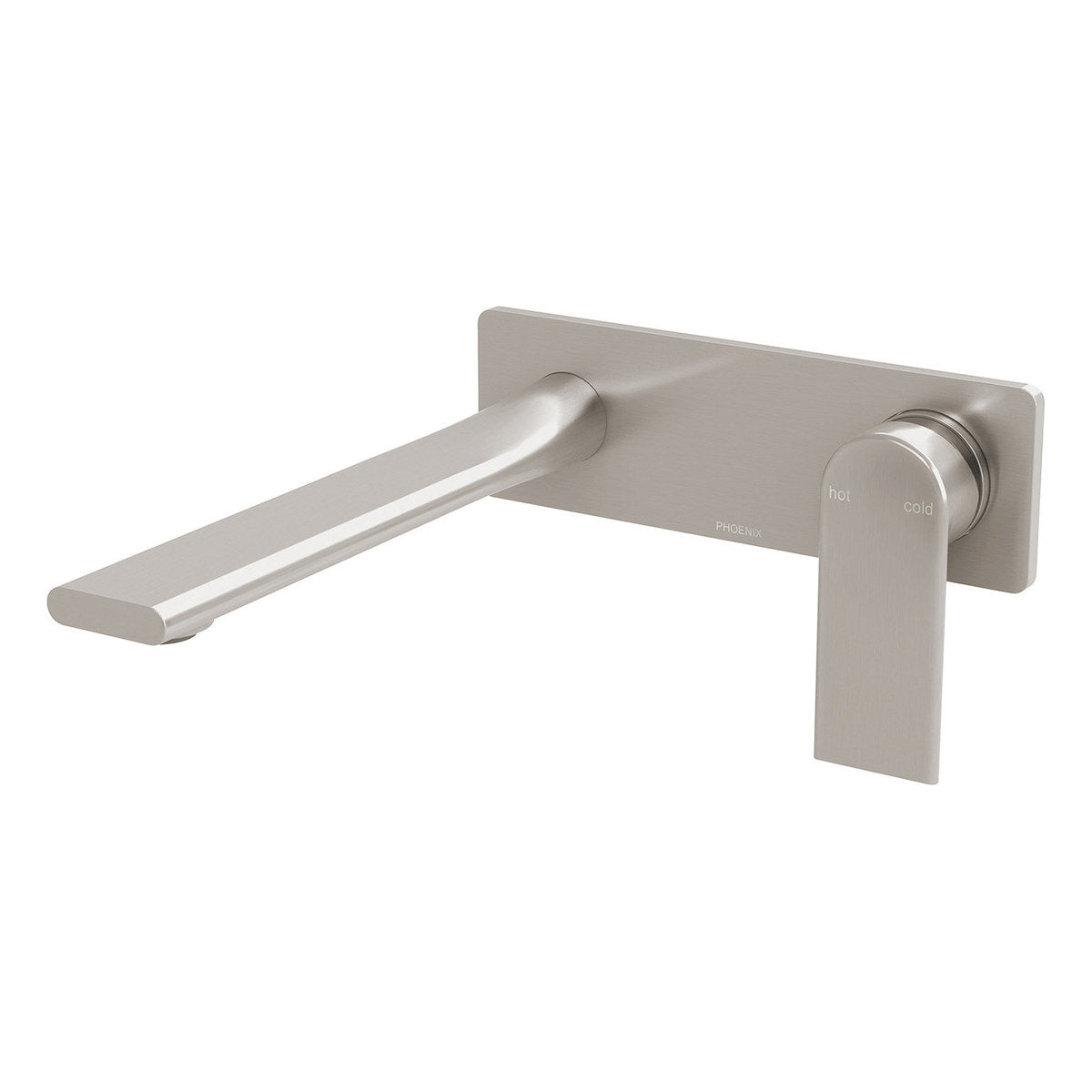Phoenix Teel SwitchMix Wall Basin/Bath Mixer Set 200mm (Complete Kit), Lead Free, Brushed Nickel