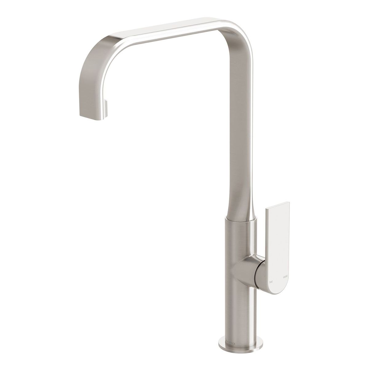 Phoenix Teel Sink Mixer 200mm Squareline, Lead Free - Brushed Nickel
