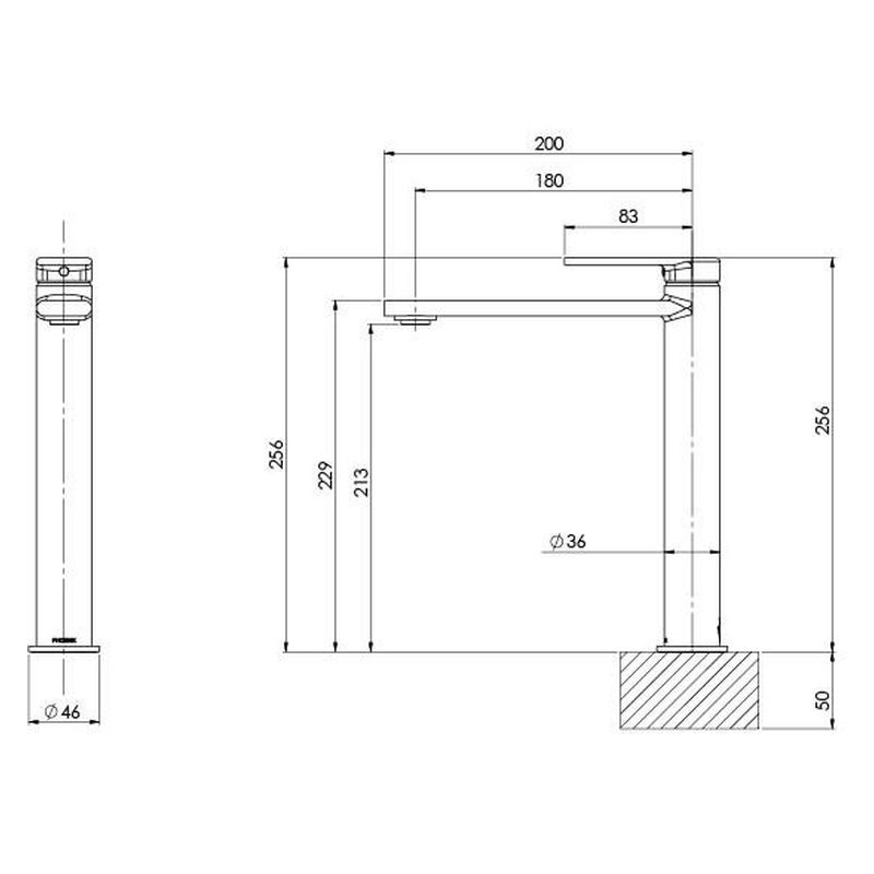 Teel Vessel Mixer - Brushed Nickel