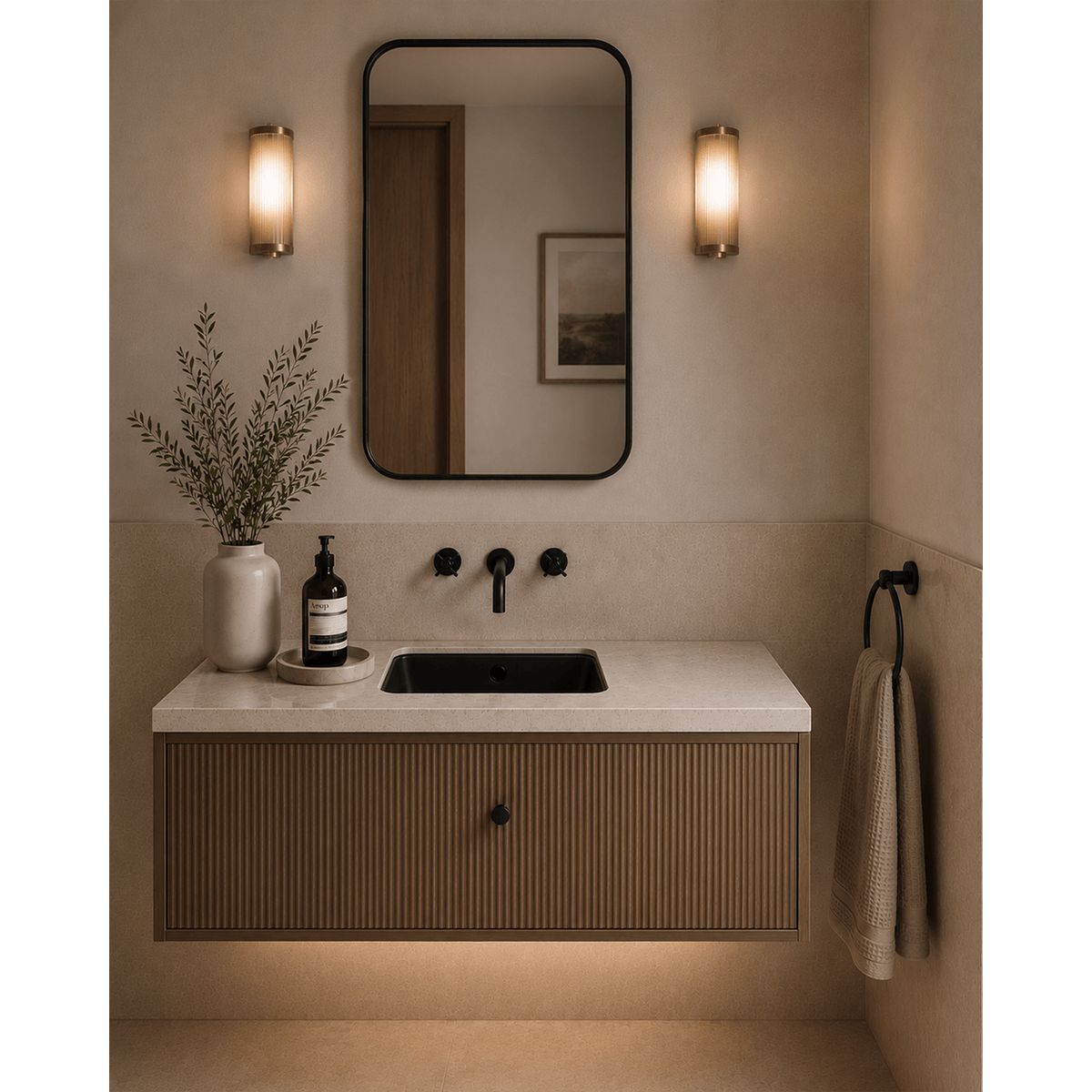 Mini Agres 44 x 26 Under Counter Basin - Matte Black