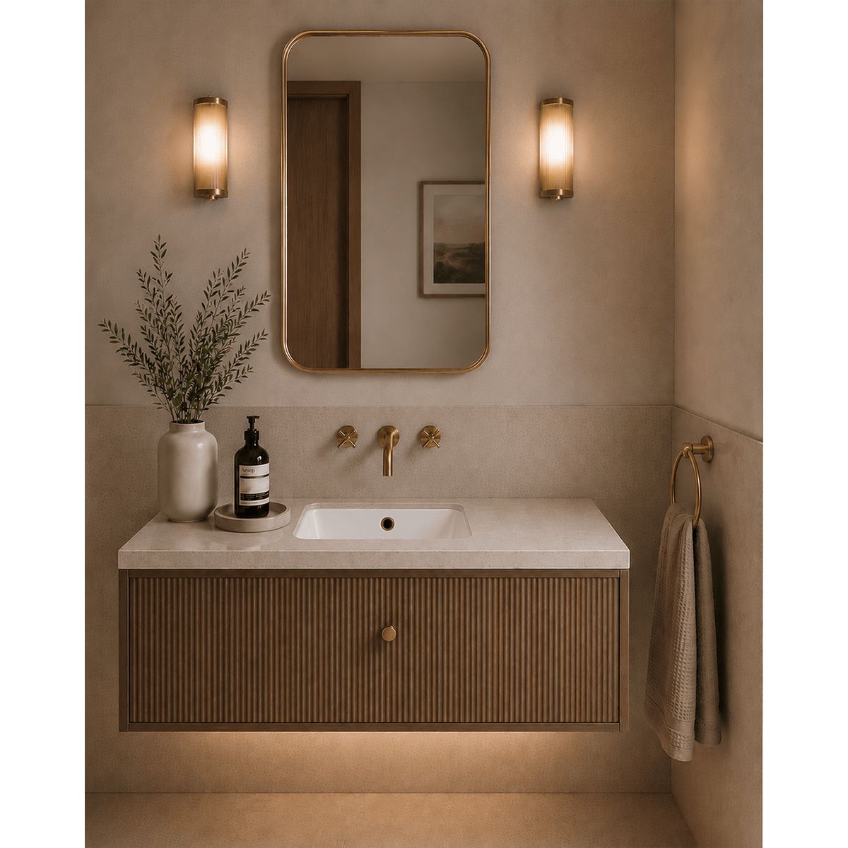 Mini Agres 44 x 26 Under Counter Basin - Matte White