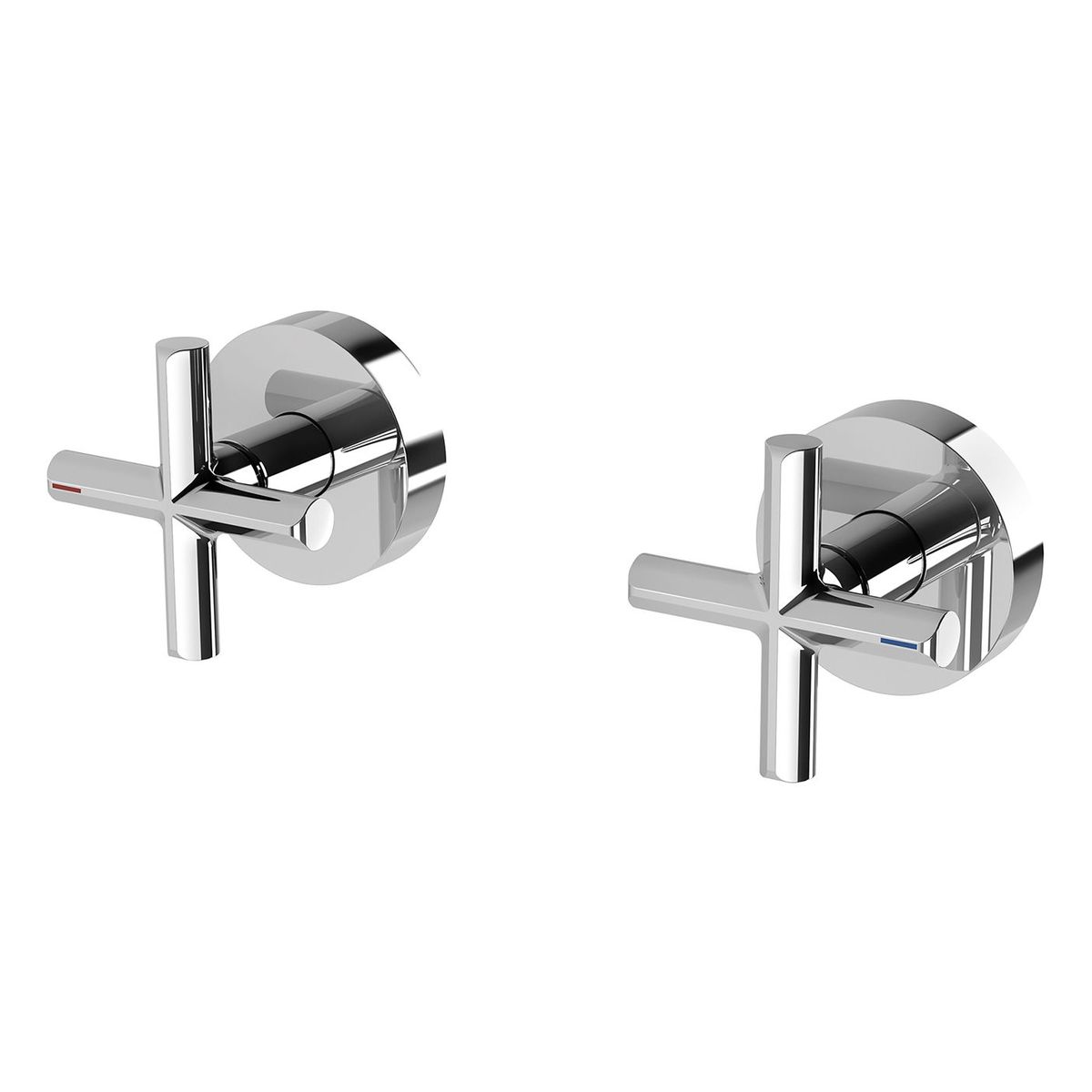 Vivid Slimline Plus Wall Top Assemblies 15mm Extended Spindles - Chrome - Lead Free