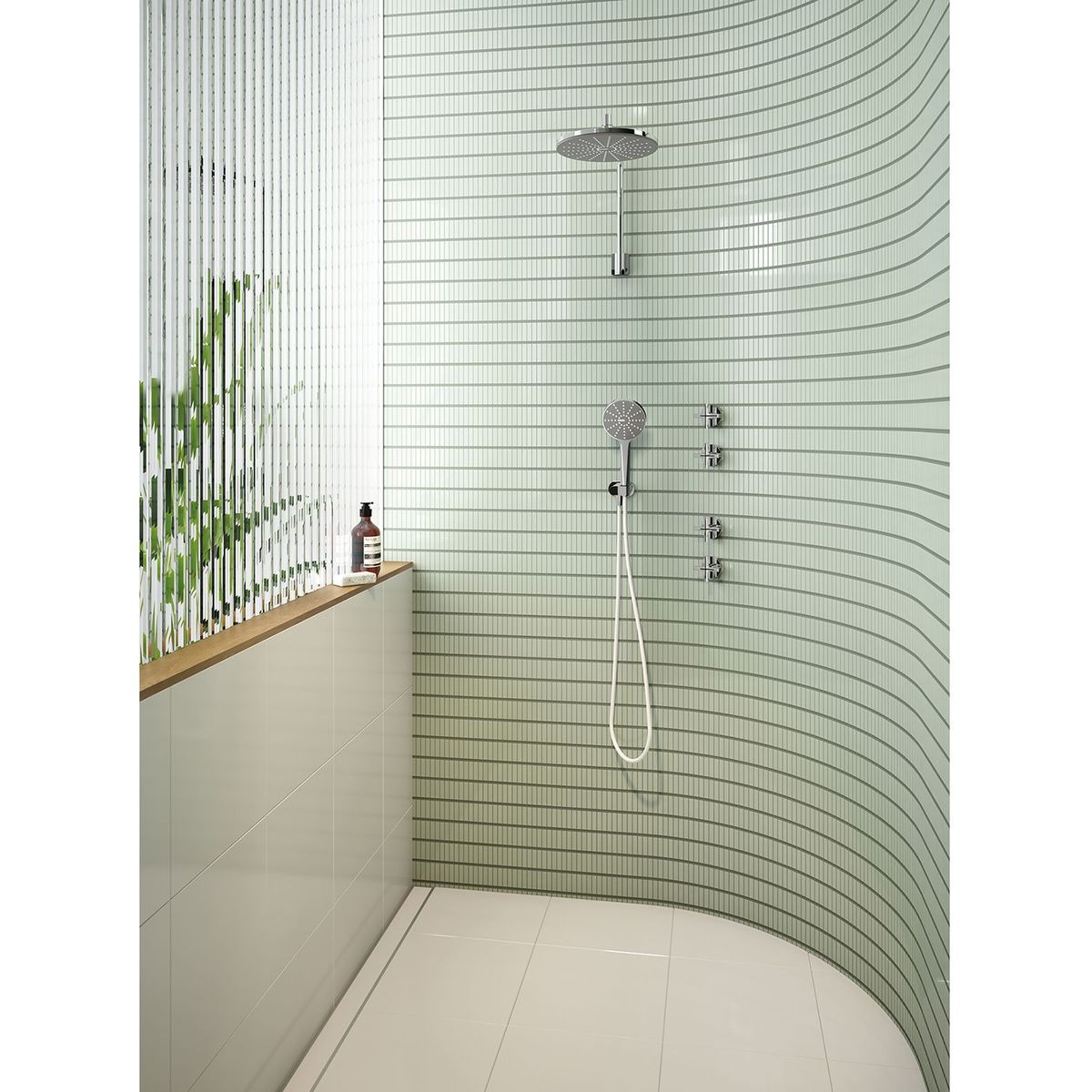 Vivid Slimline Plus Wall Top Assemblies 15mm Extended Spindles - Chrome - Lead Free