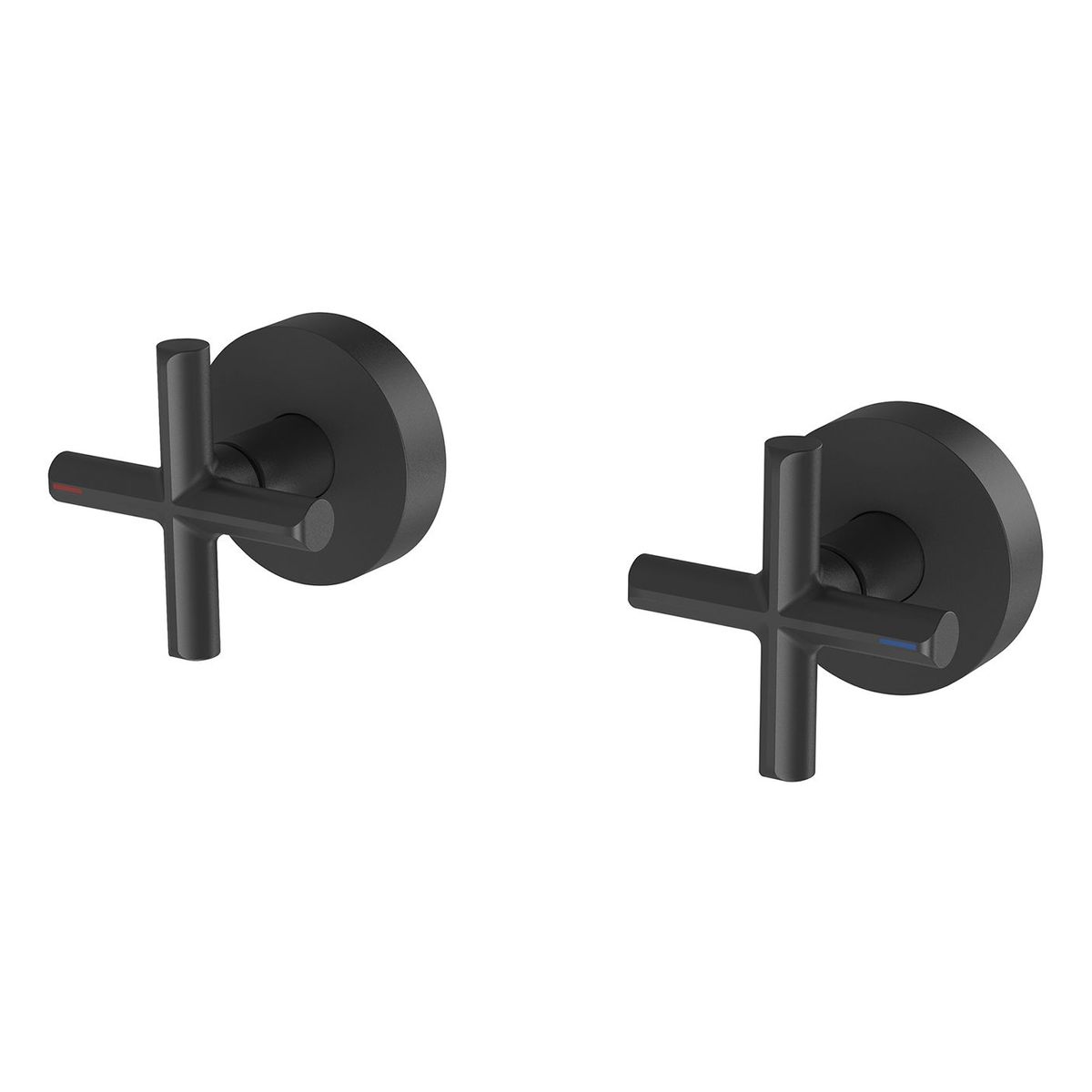 Phoenix Vivid Slimline Plus Wall Top Assemblies 15mm Extended Spindles, Lead Free - Matte Black