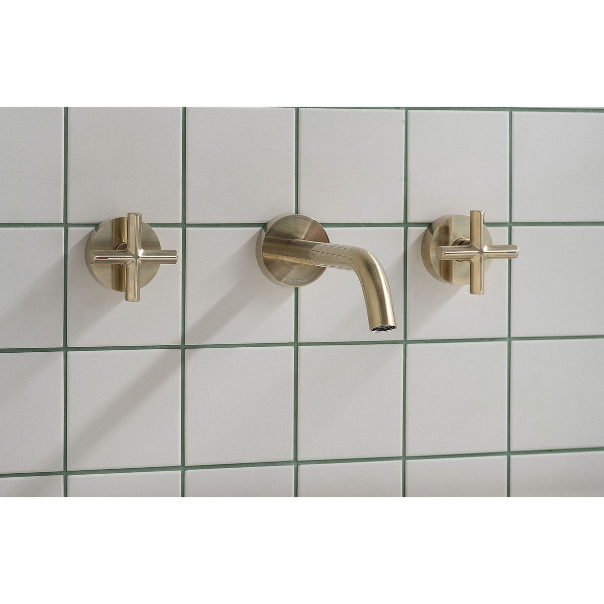 Vivid Slimline Plus Wall Basin / Bath Outlet 180mm - Brushed Gold, Lead Free