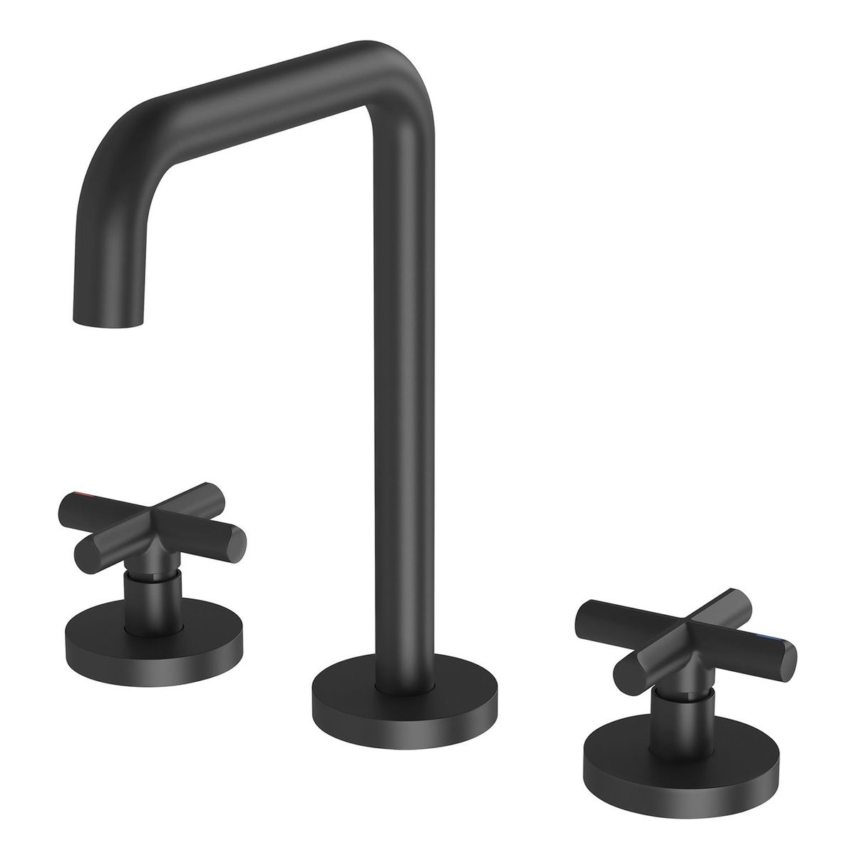 Vivid Slimline Plus Basin Set - Matte Black