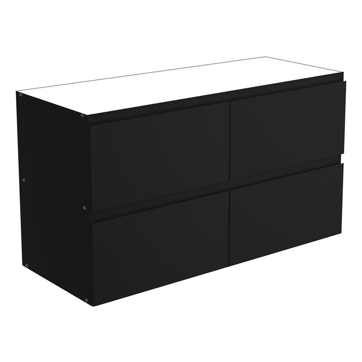 Fienza Amato Satin Black 1200 Base Cabinet