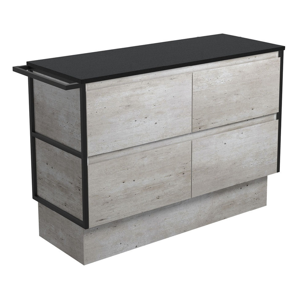 Fienza Amato Industrial 1200 Cabinet On Kickboard, 1 Frame & 1 Towel Rail