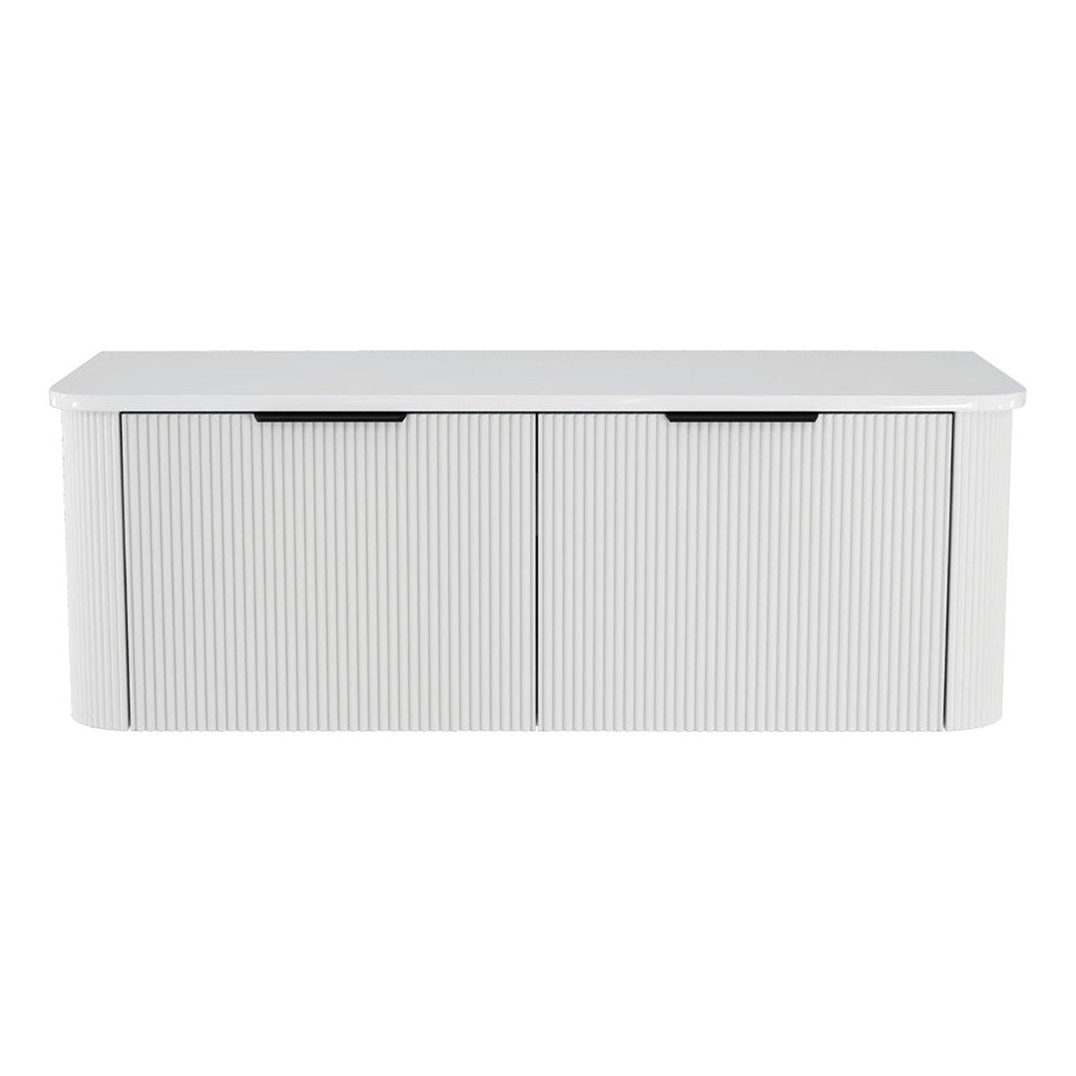 Fienza Minka Curved Satin White 1200 Wall Hung Cabinet