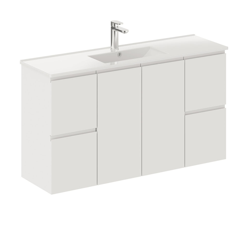 Siska Slim 1200 Wall-Hung Vanity - 3 Tapholes