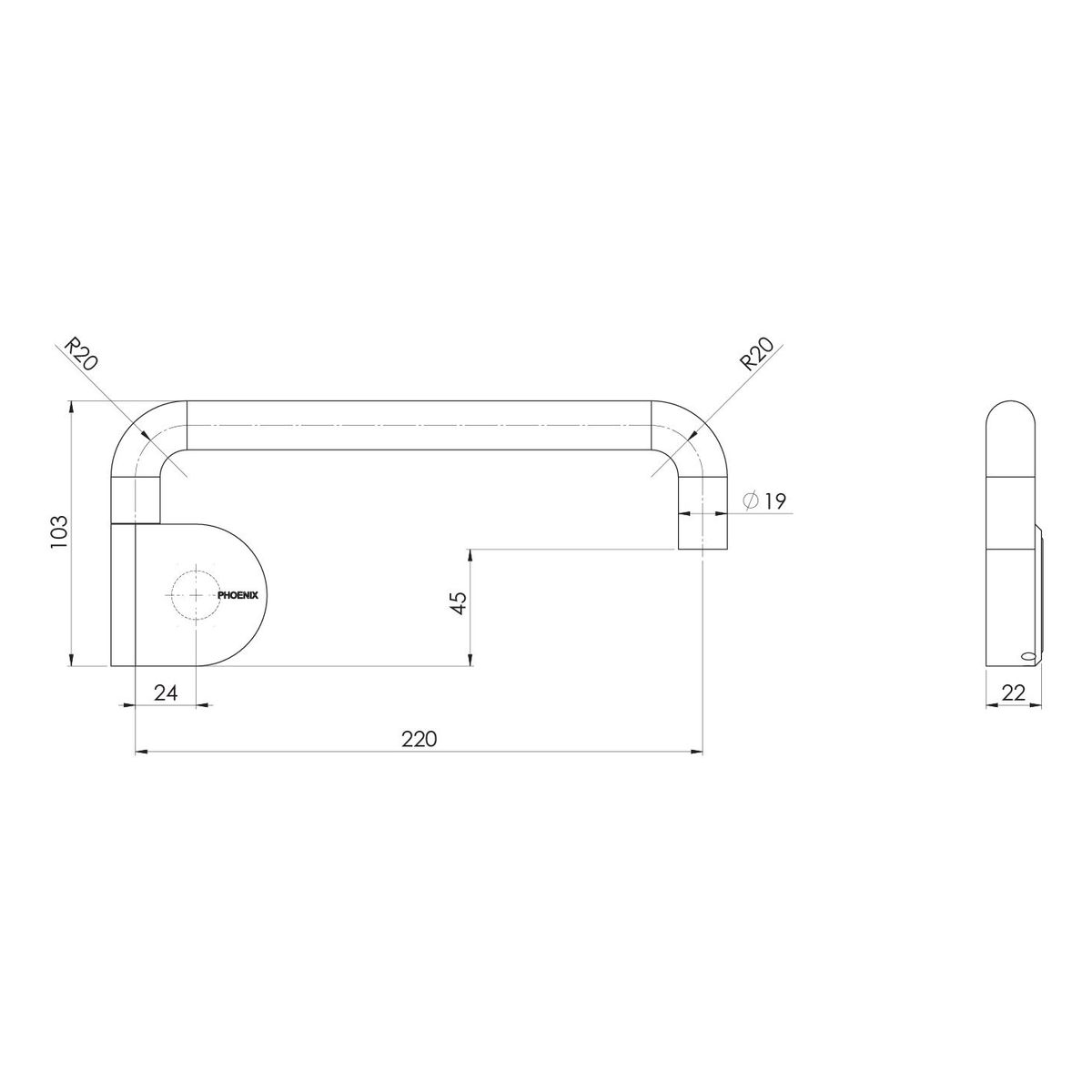 Designer Swivel Bath Outlet 230mm Round - Brushed Nickel