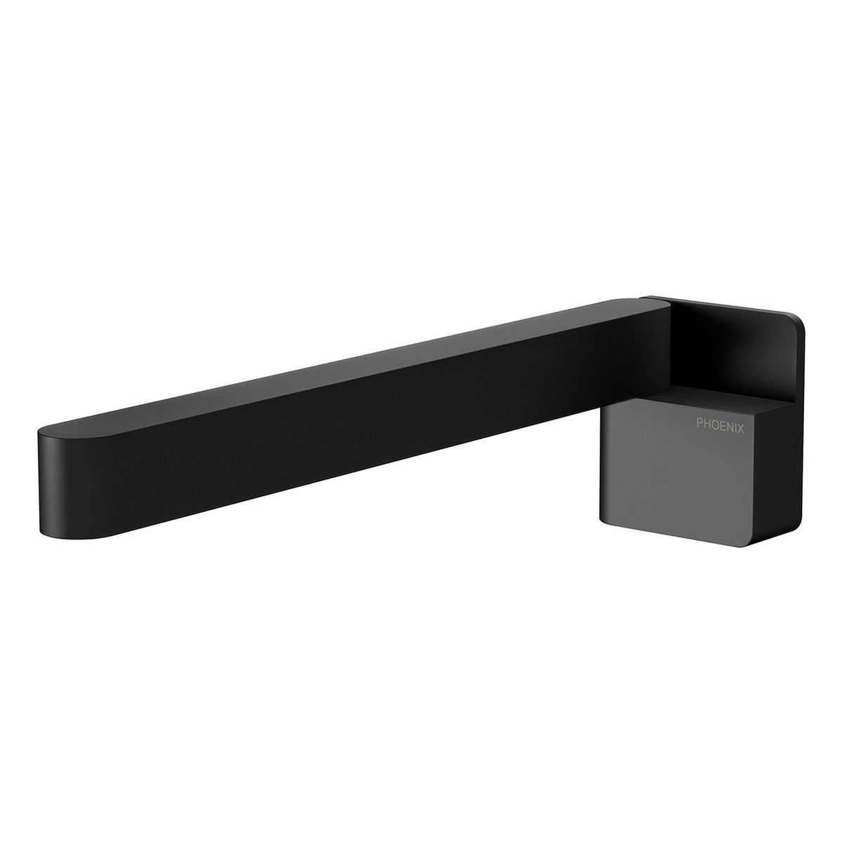 Designer Swivel Bath Outlet 230mm Square - Matte Black