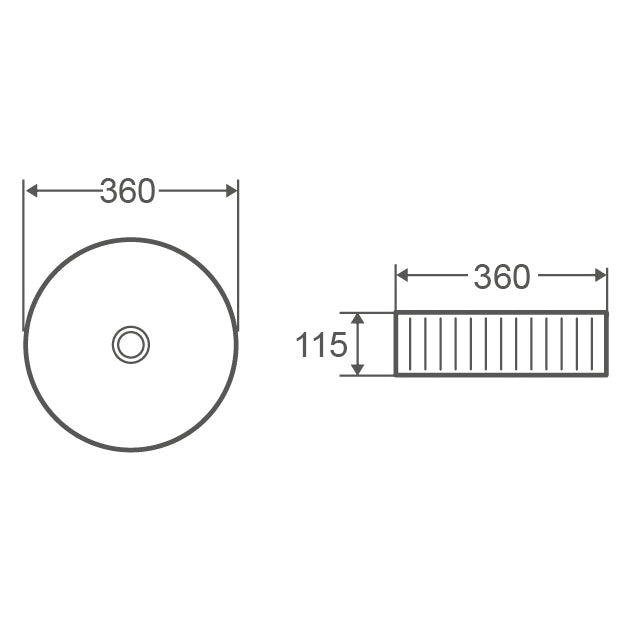 Millennium Cioso Fluted Round Basin Matte White
