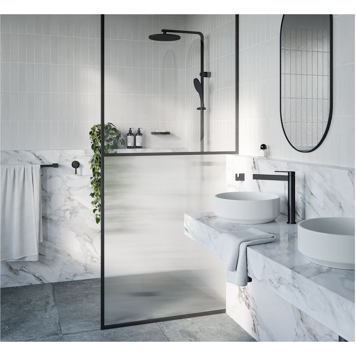 Lexi MKII Single Towel Rail 600mm - Matte Black