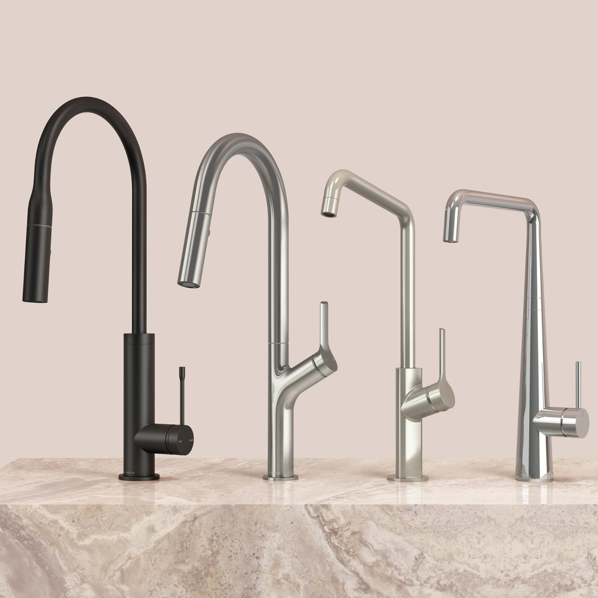 Ester Sink Mixer 200mm Squareline - Brushed Nickel