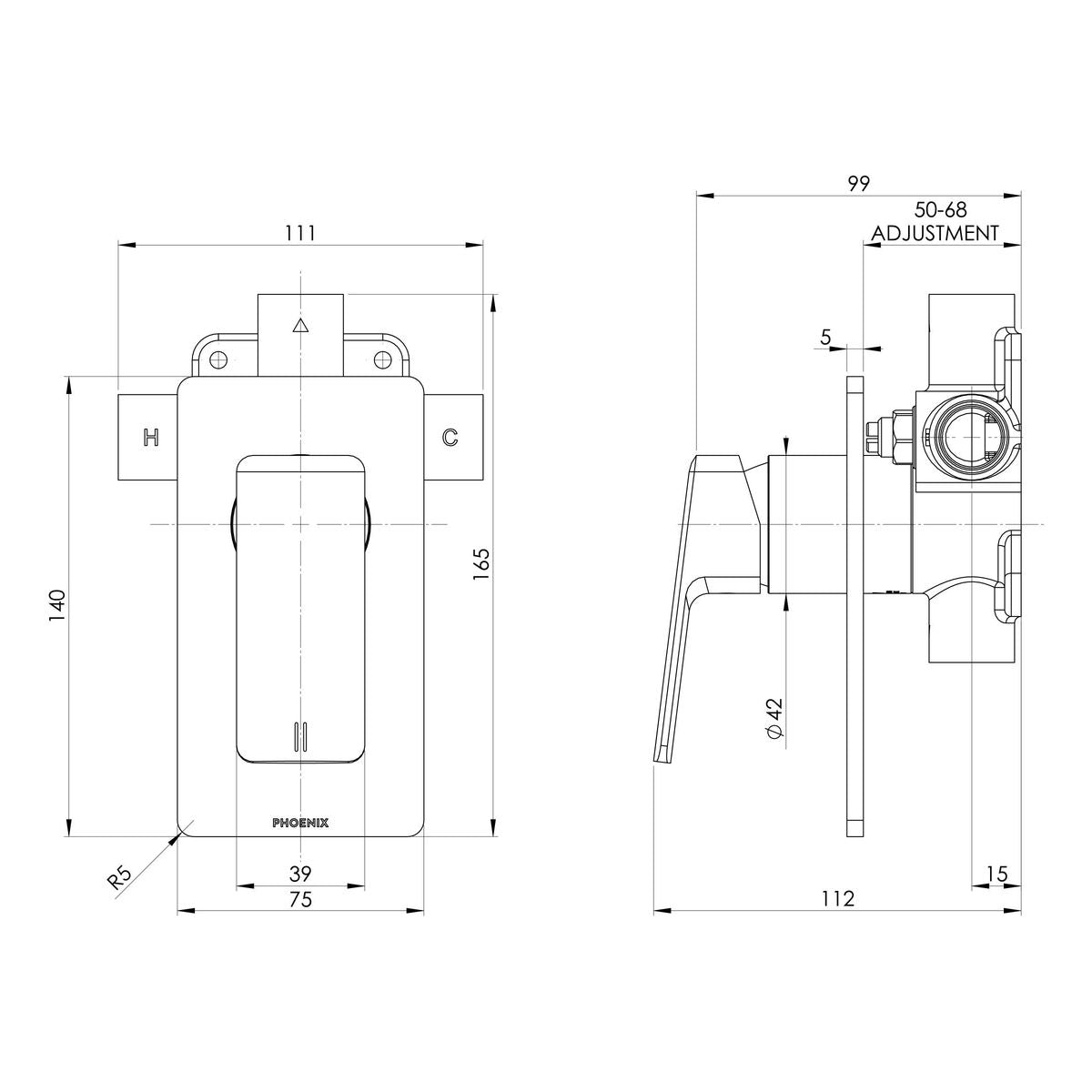 Enviro316 Shower / Wall Mixer