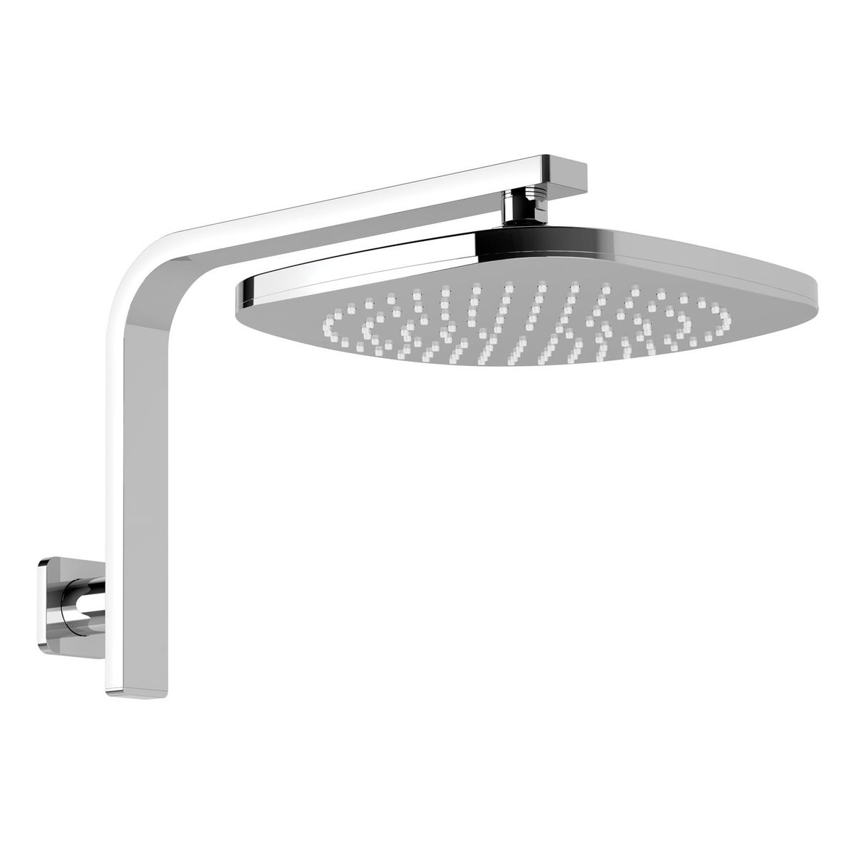 Nuage High-Rise Shower Arm and Rose - Chrome