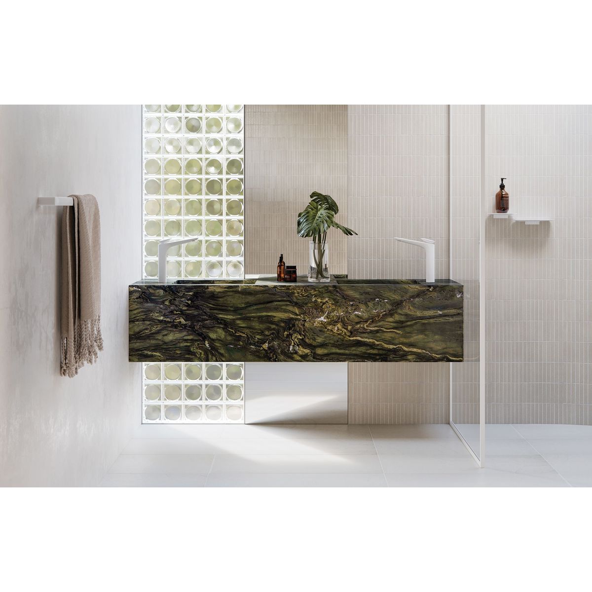 Nuage Shower / Wall Mixer - Matte White
