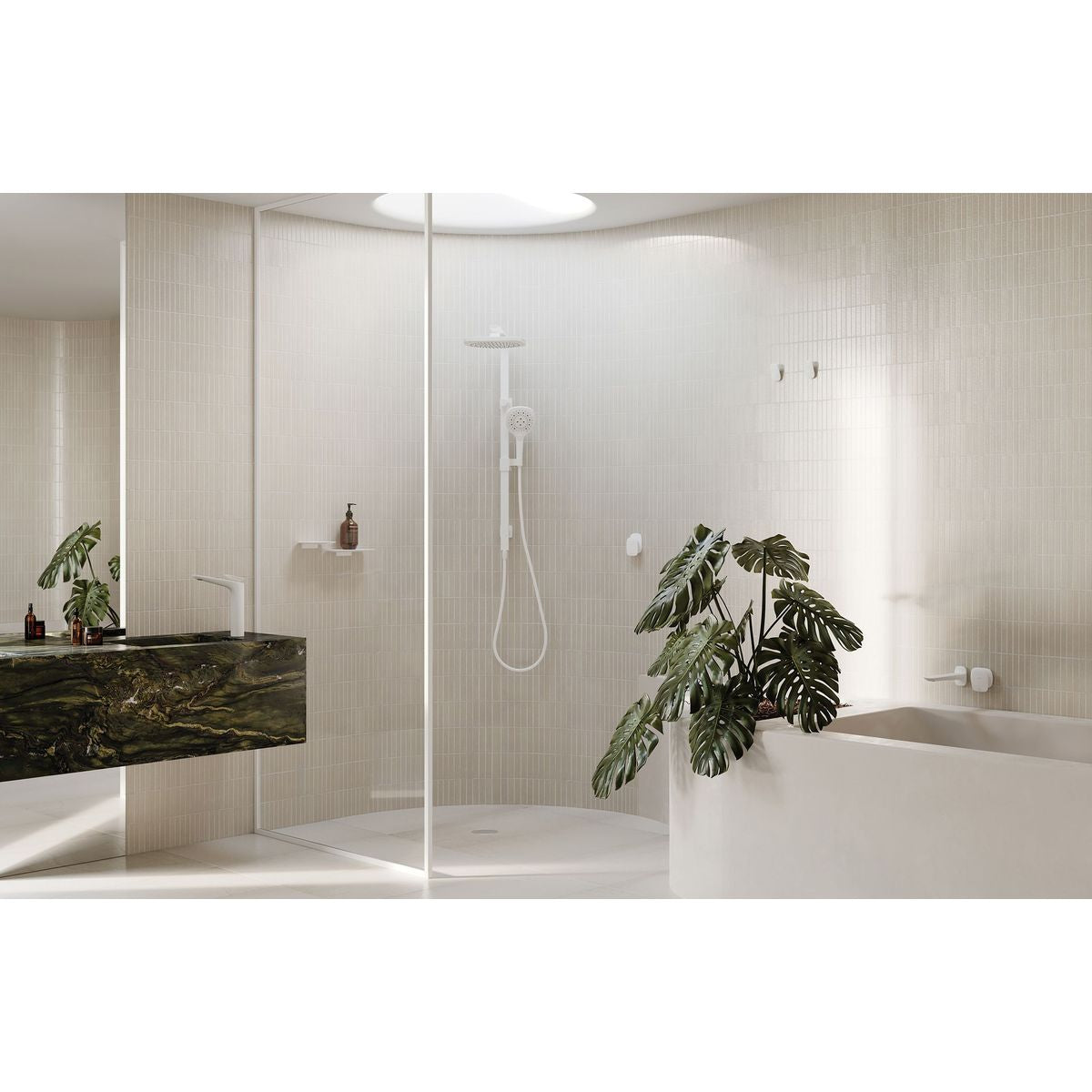 Nuage Shower / Wall Mixer - Matte White