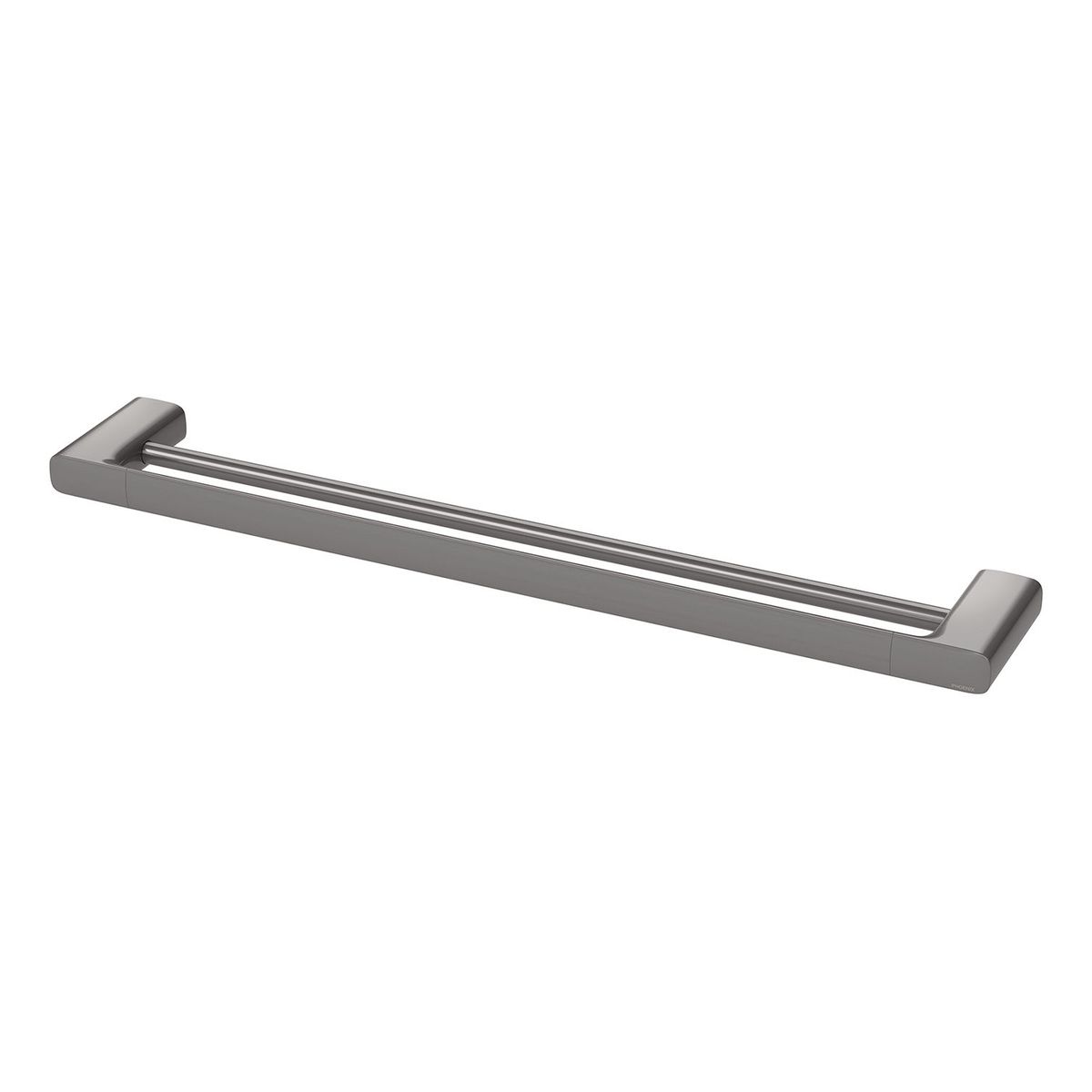 Nuage Double Towel Rail 600mm - Brushed Carbon