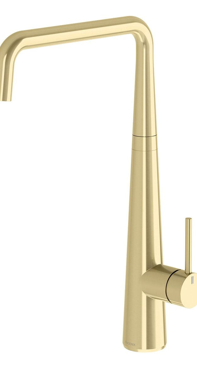 Erlen Sink Mixer 200mm Squareline - Brushed Gold