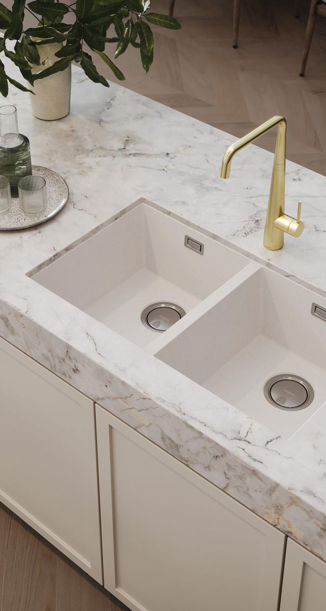 Erlen Sink Mixer 200mm Squareline - Brushed Gold