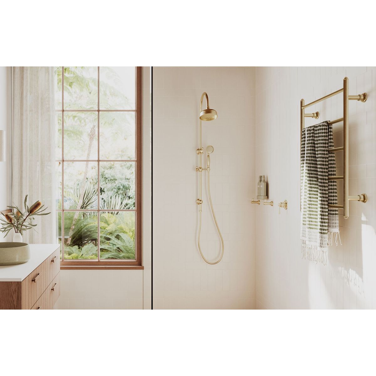Cromford SwitchMix Shower / Wall Mixer - Brushed Gold - Lead Free