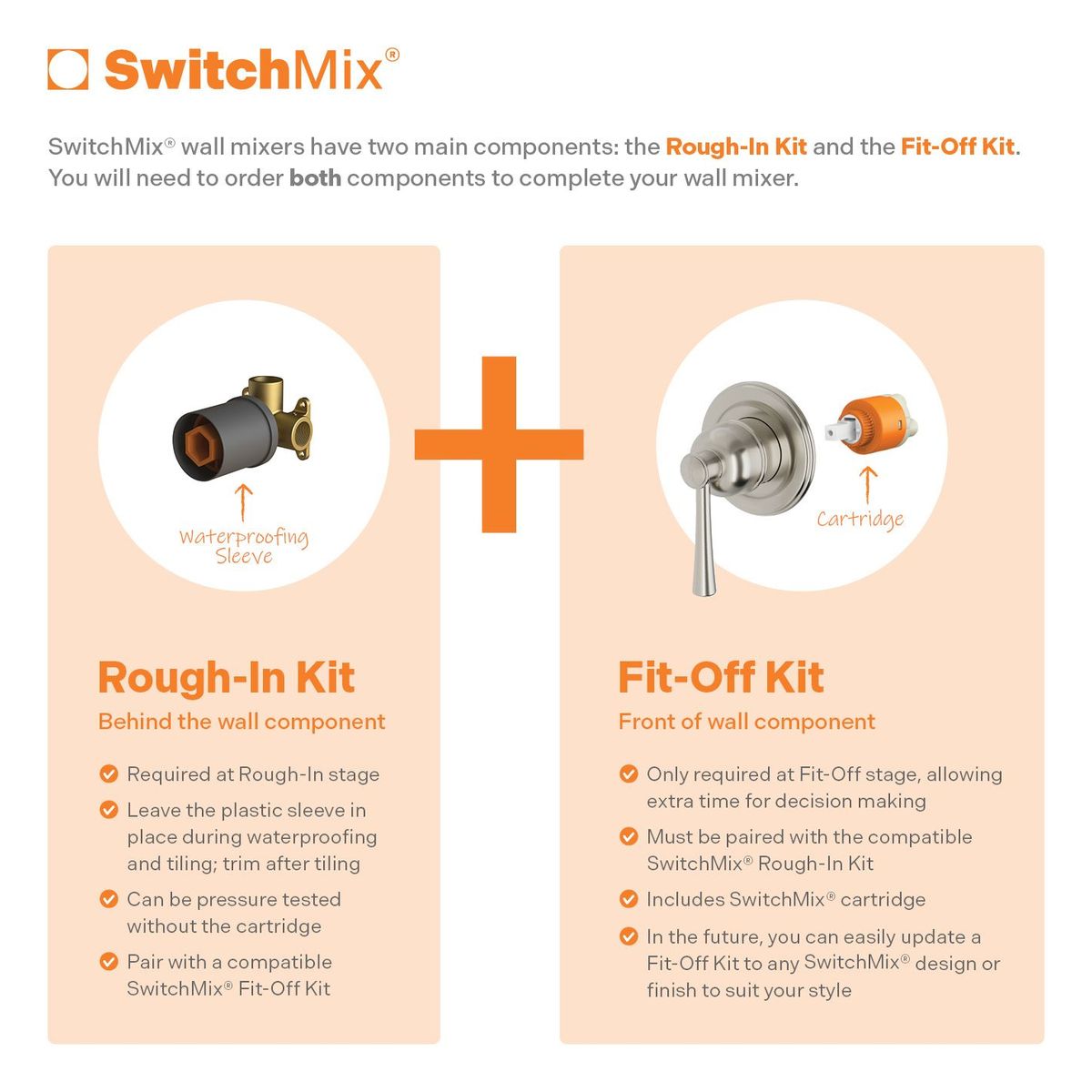 Phoenix Cromford SwitchMix Shower / Wall Mixer (Fit-Off Kit Only) - Lead Free, Brushed Bronze