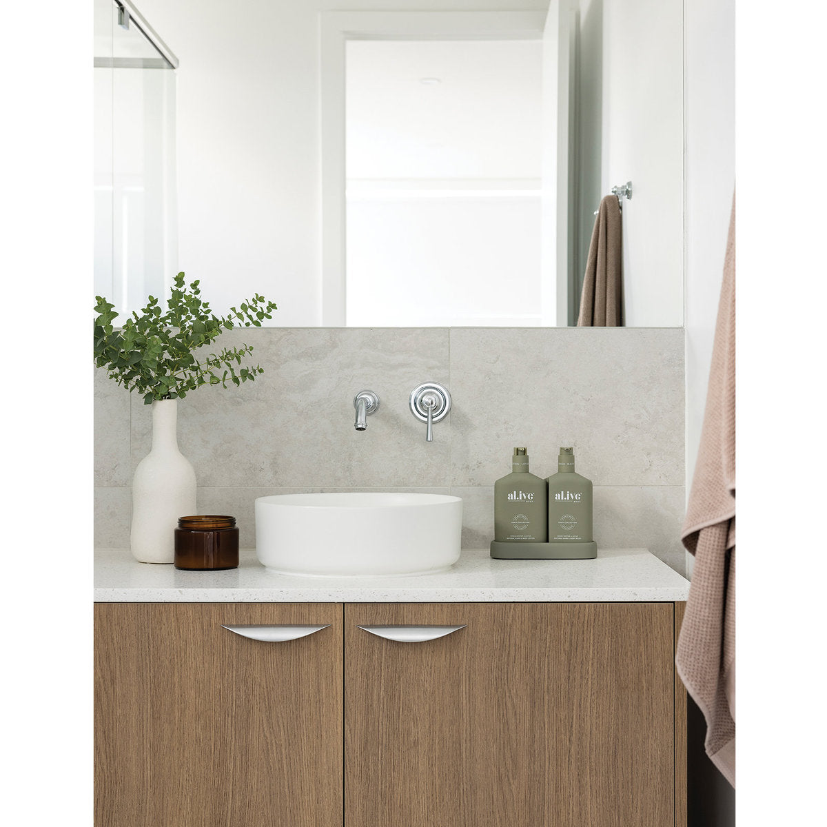 Phoenix Cromford SwitchMix Wall Basin/Bath Mixer Set 200mm (Complete Kit) - Lead Free, Chrome