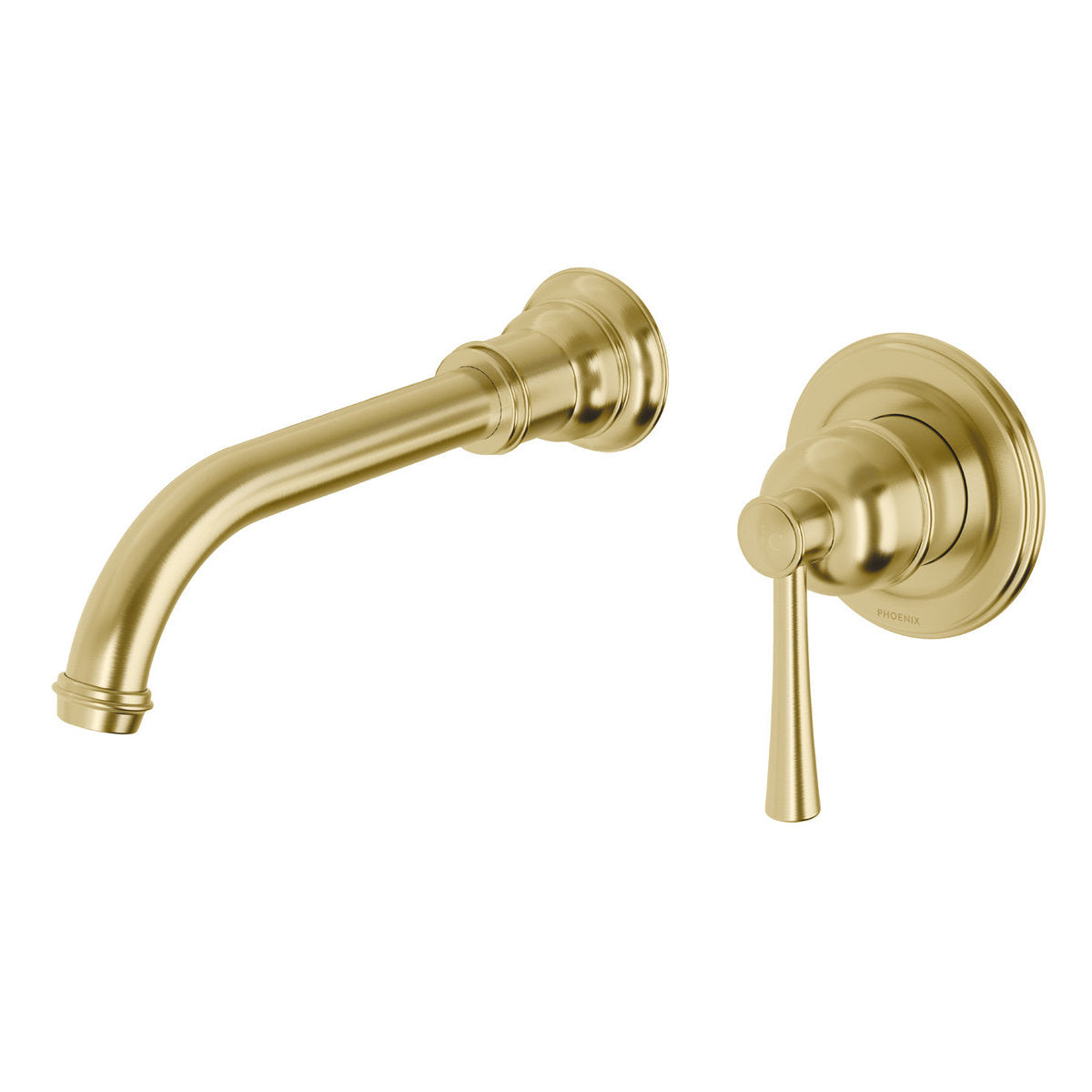 Phoenix Cromford SwitchMix Wall Basin/Bath Mixer Set 200mm (Complete Kit) - Lead Free, Brushed Gold