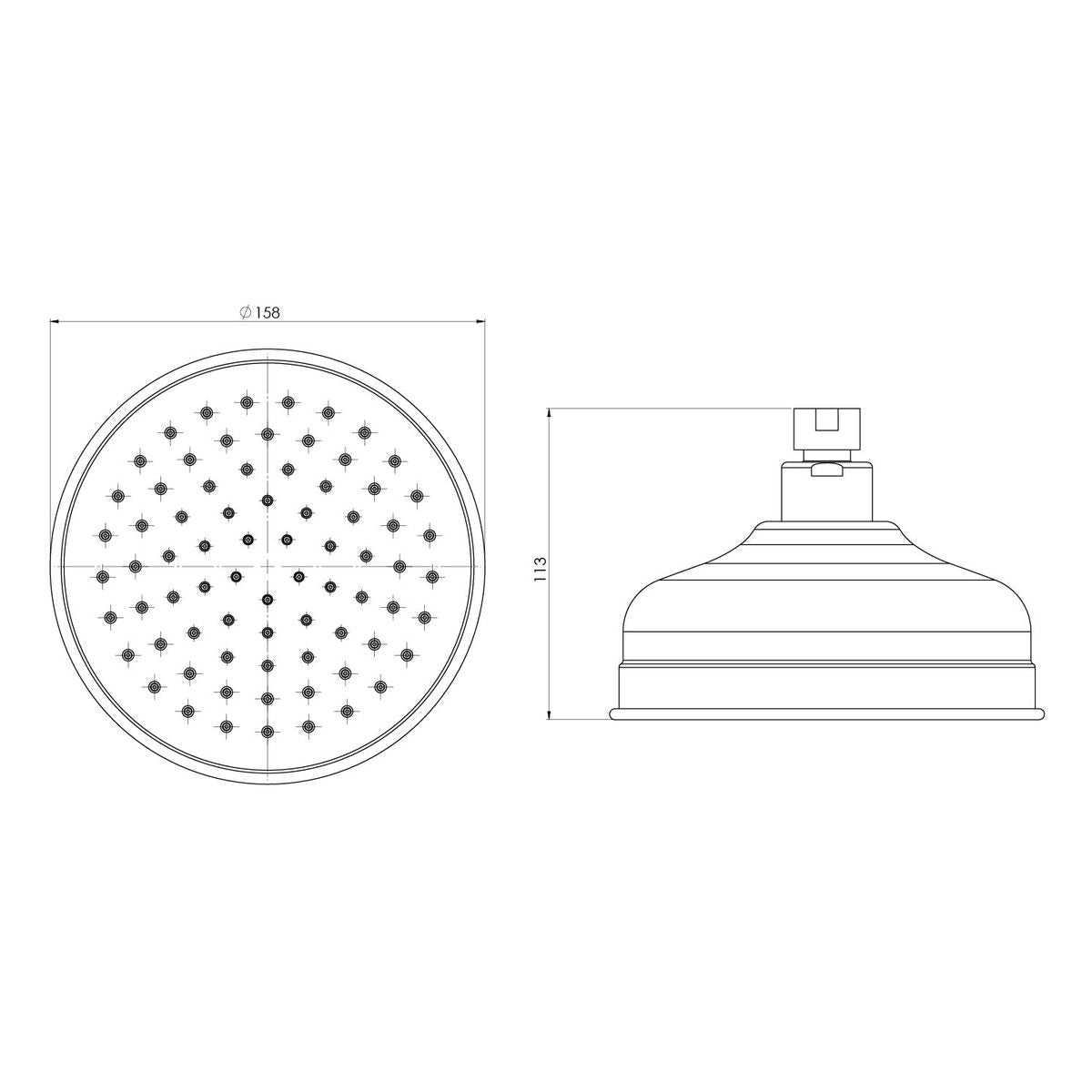 Cromford Shower Rose - Matte Black