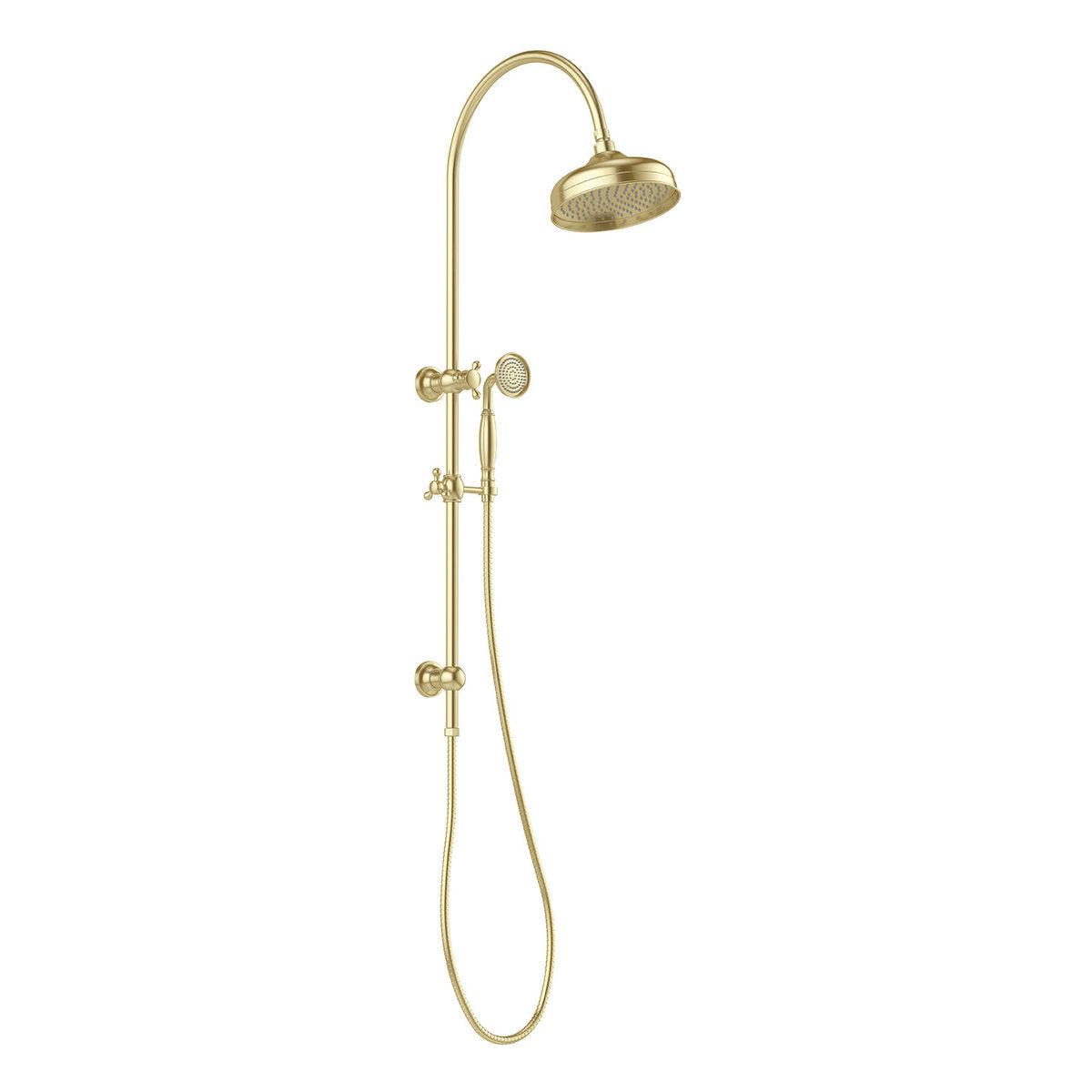 Phoenix Cromford Twin Shower 210mm Rose, Brushed Gold