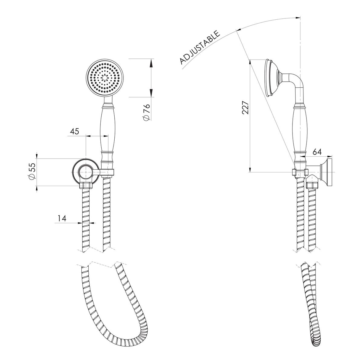 Cromford Hand Shower - Chrome