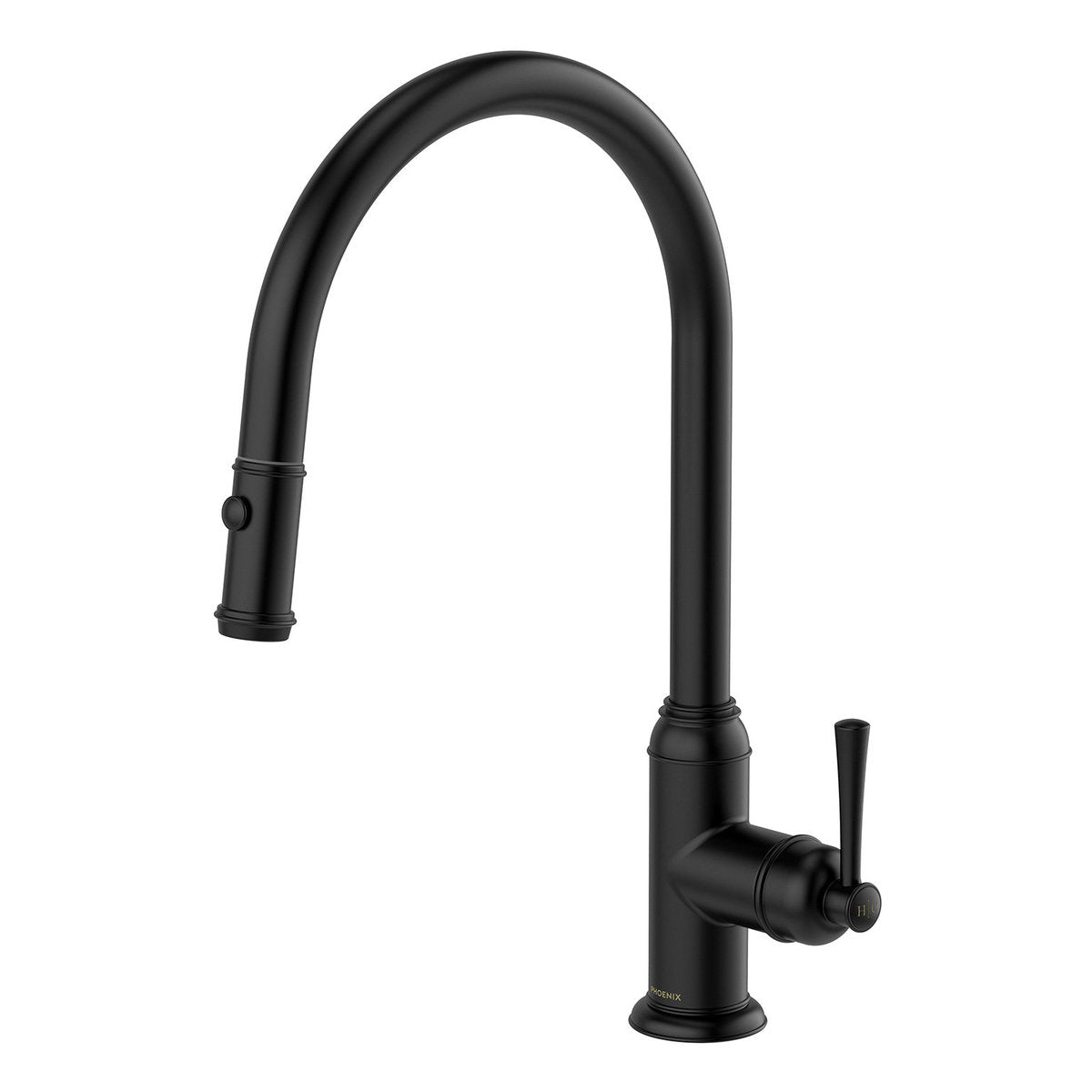 Phoenix Cromford Pull Out Sink Mixer 200mm, Lead Free, Matte Black