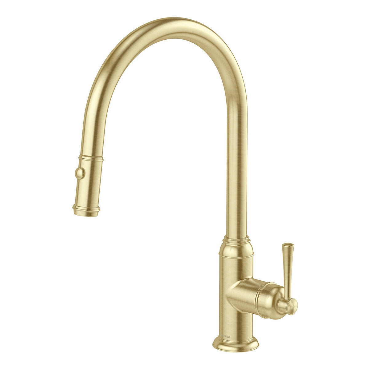 Phoenix Cromford Pull Out Sink Mixer 200mm, Lead Free, Brushed Gold