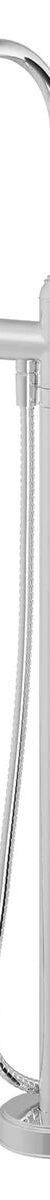 Cromford Floor Mounted Bath Mixer with Hand Shower, Chrome