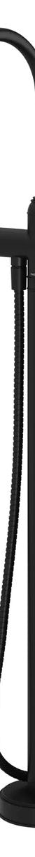 Cromford Floor Mounted Bath Mixer with Hand Shower, Matte Black