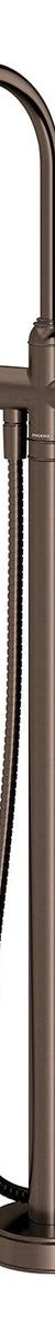 Phoenix Cromford Floor Mounted Bath Mixer with Hand Shower, Brushed Bronze