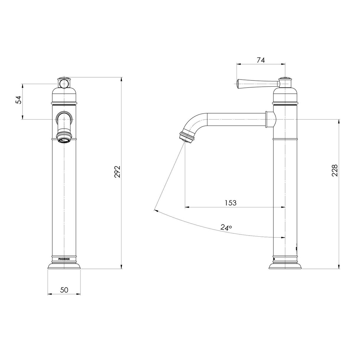 Cromford Vessel Mixer, Lead Free - Chrome