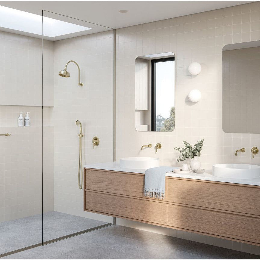 Cromford Single Towel Rail 800mm - Brushed Gold