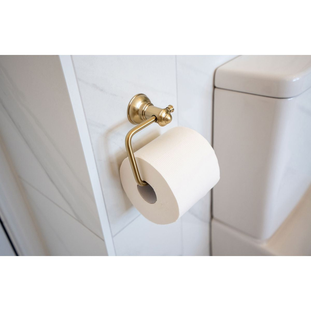 Cromford Toilet Roll Holder - Brushed Gold