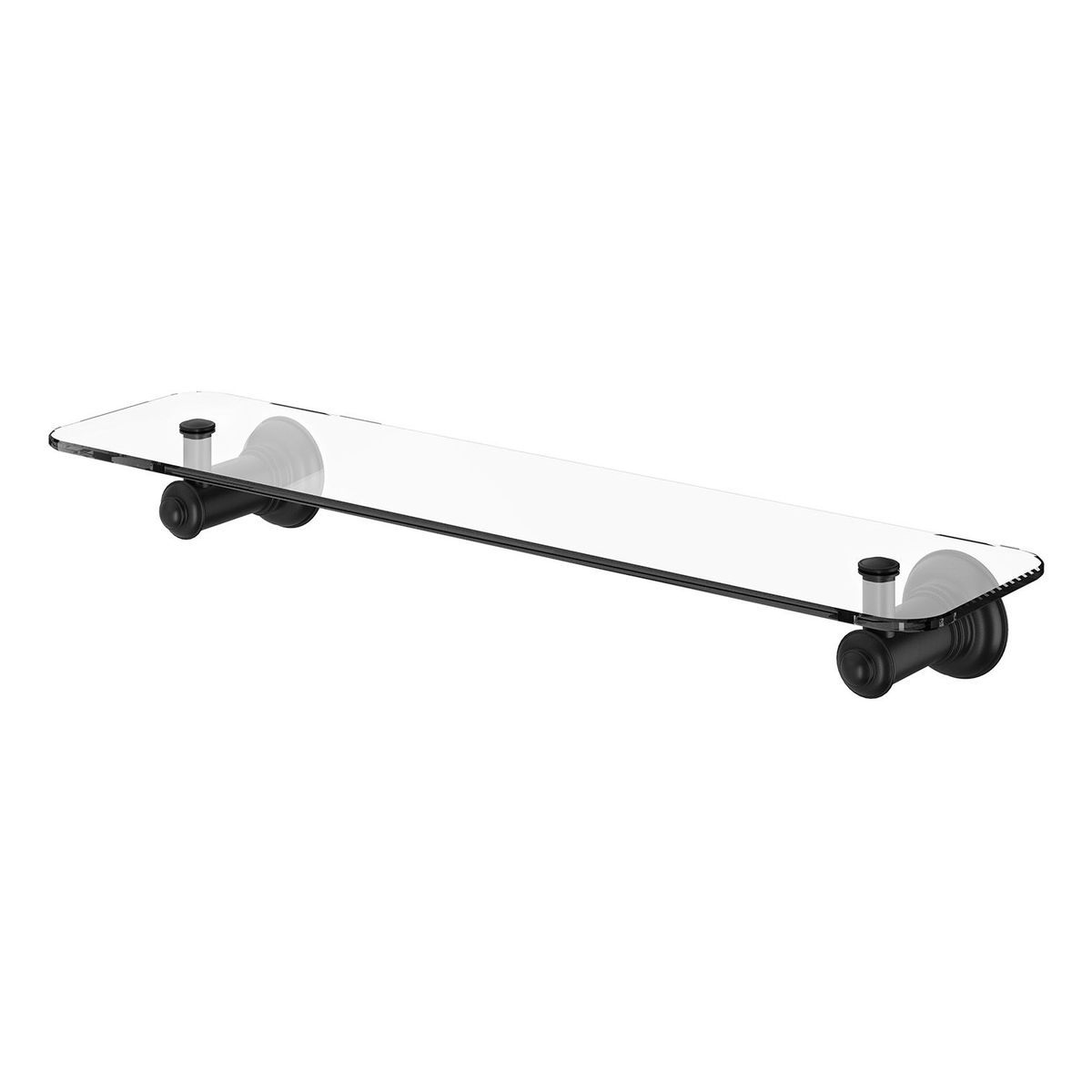 Cromford Glass Shelf 450mm - Matte Black