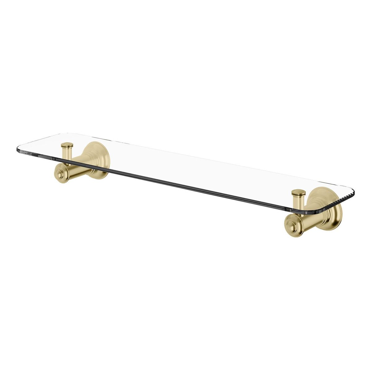 Cromford Glass Shelf 450mm - Brushed Gold
