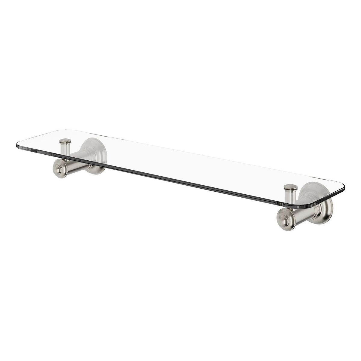 Cromford Glass Shelf 450mm - Brushed Nickel