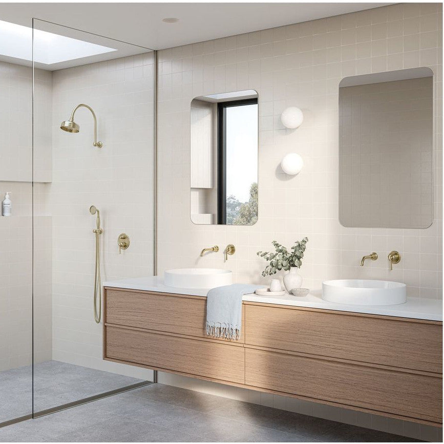 Gloss MKII SwitchMix Wall Basin / Bath Mixer Set Fit-Off Kit - Brushed Gold