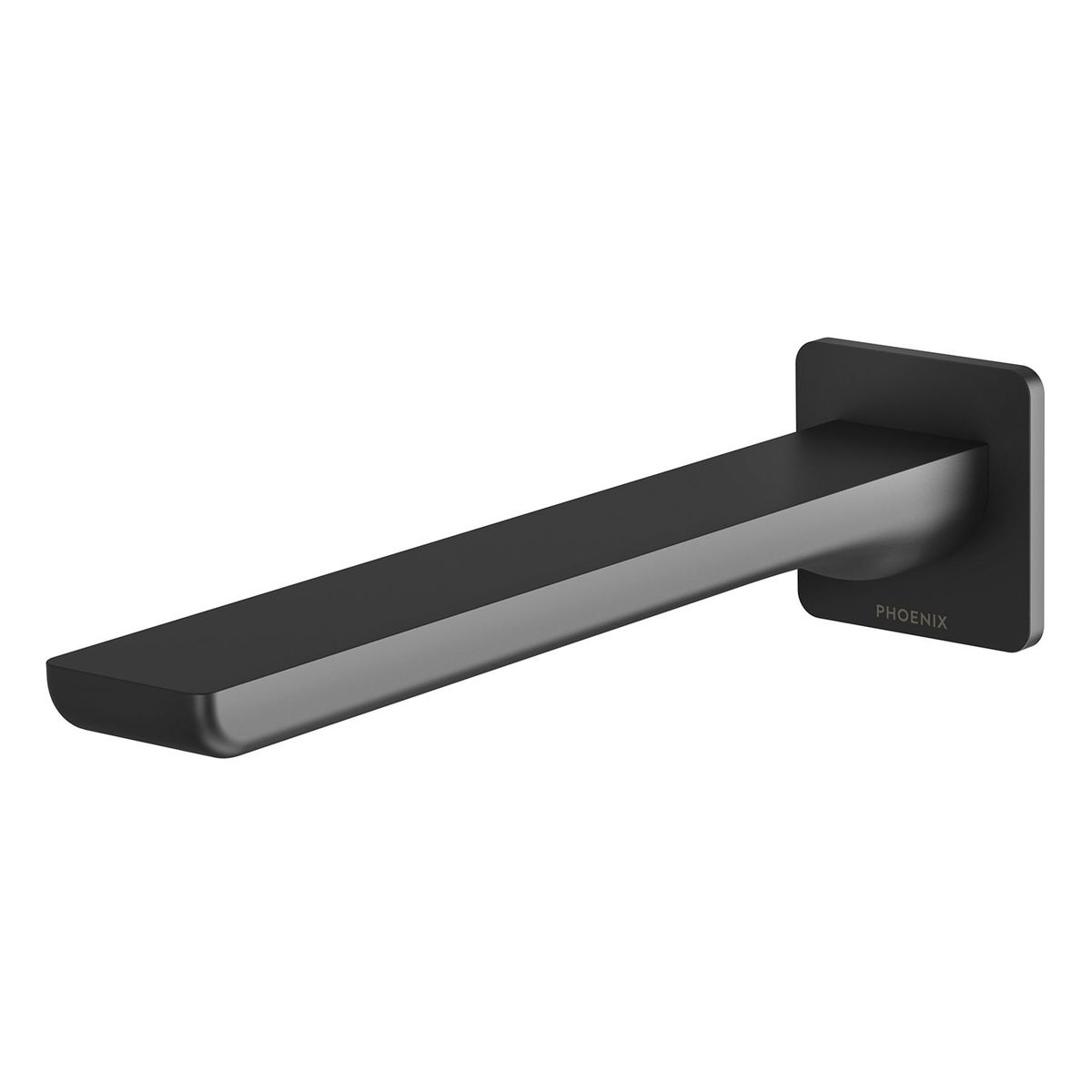 Gloss MKII Wall Basin / Bath Outlet 200mm - Matte Black