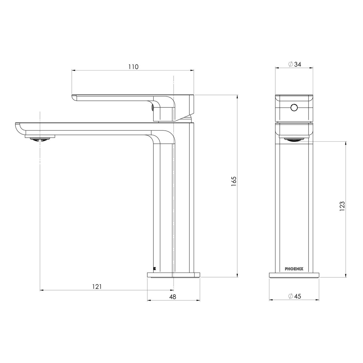 Gloss MKII Basin Mixer - Brushed Nickel