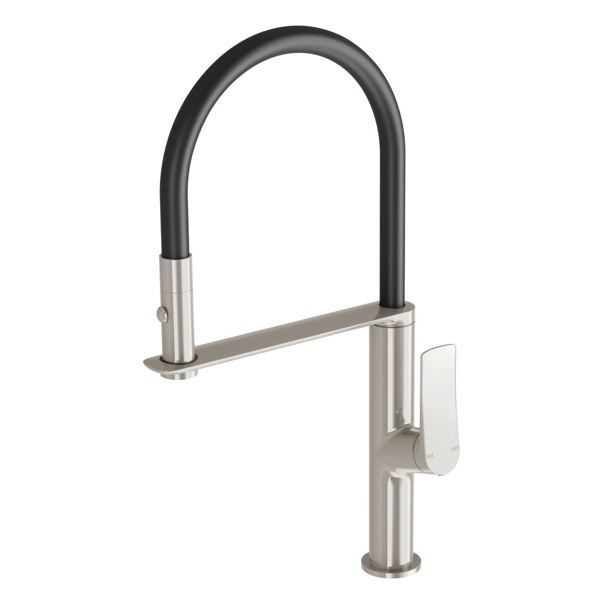 Phoenix Kusabi Flexible Hose Sink Mixer 200mm - Brushed Nickel