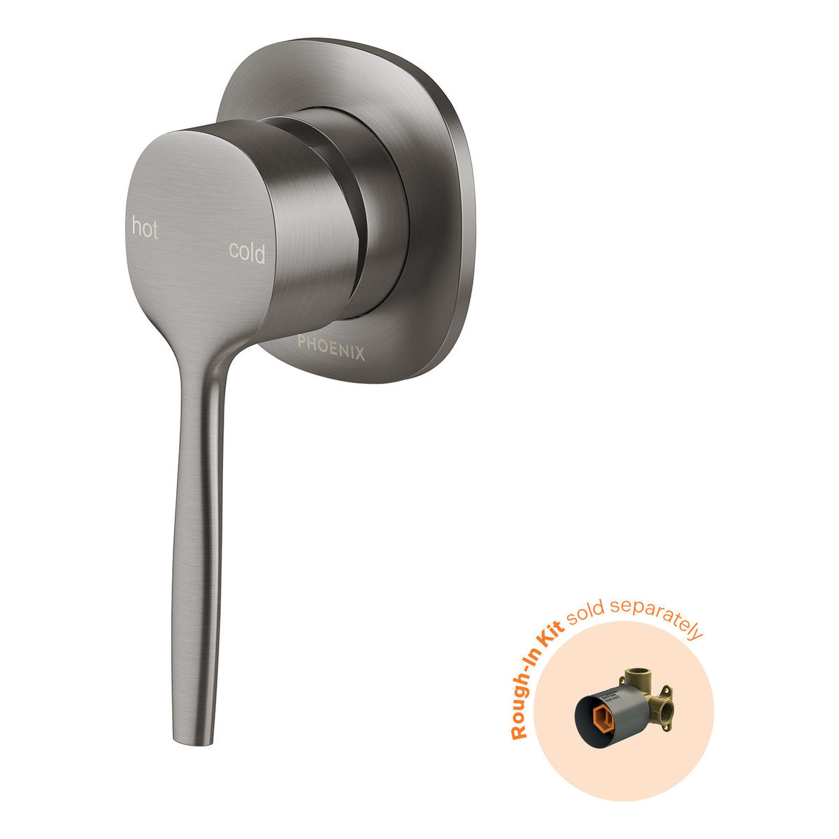 Phoenix Vask SwitchMix Shower/Wall Mixer (Fit-Off Kit Only) - Lead Free, Brushed Carbon