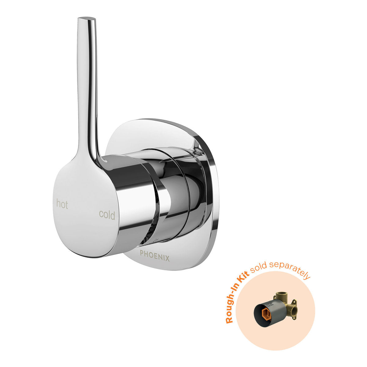 Phoenix Vask SwitchMix Shower/Wall Mixer Pin Up (Fit-Off Kit Only) - Lead Free, Chrome